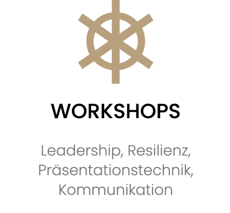 Workshops - In kurzen intensiven Workshops stärkst du dein Skills in Präsentationstechnik, Kommunikation, Leadership sprich Führung und stärkst deine Resilienz. Verbessere deine Skills in kurzen Workshops.